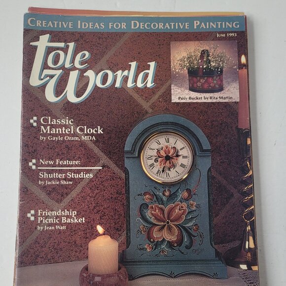 Vintage TOLE WORLD Magazines (6 Issues) 1993 & 94 Designs for Creative Painting - Picture 3 of 12